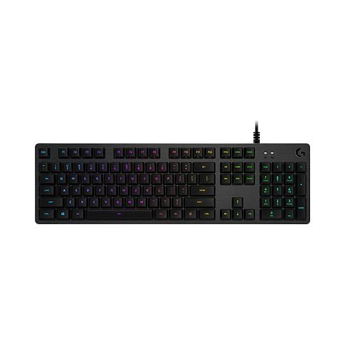 Tastierë Gaming Logitech G512 Carbon, Mekanike, GX Brown Tactile, RGB LIGHTSYNC, USB Passthrough, USB me Kabllo – Zezë