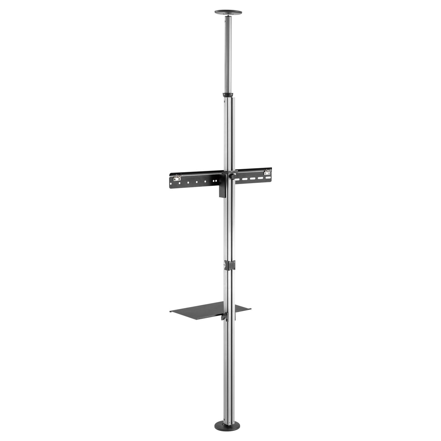 Mbajtëse për TV Equip 650621 , 37–70" , deri 30kg , dysheme–tavan , lartësi e rregullueshme , rrotullim 360° , VESA 200x200–600x400 - Argjend - 3