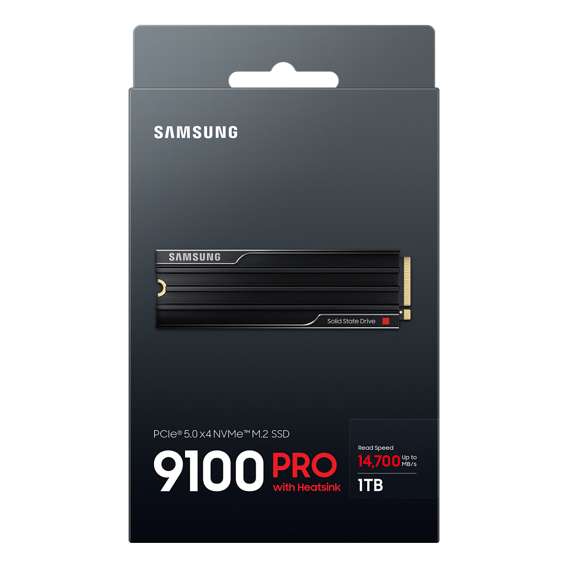 SSD e Brendshme Samsung 9100 PRO 1TB Internal M.2 NVMe PCIe 5.0 SSD with Heatsink – 14,700 MB/s Read, 13,300 MB/s Write, Gaming - 13