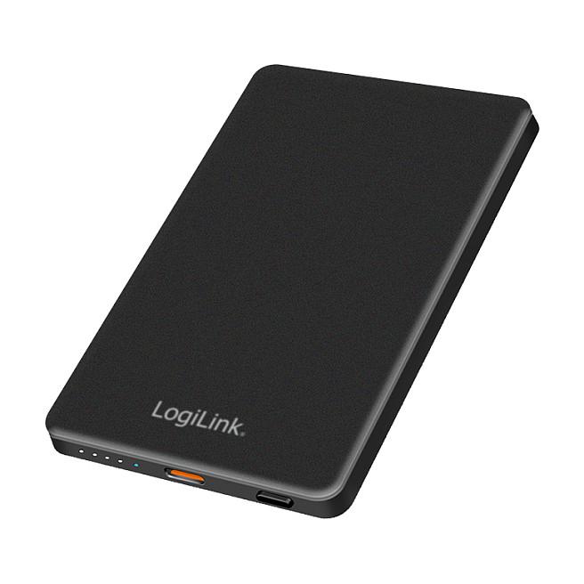 PowerBank LogiLink PA0352 / 5000mAh / USB-C 20W / Wireless 15W / MagSafe / Aluminium - Zezë