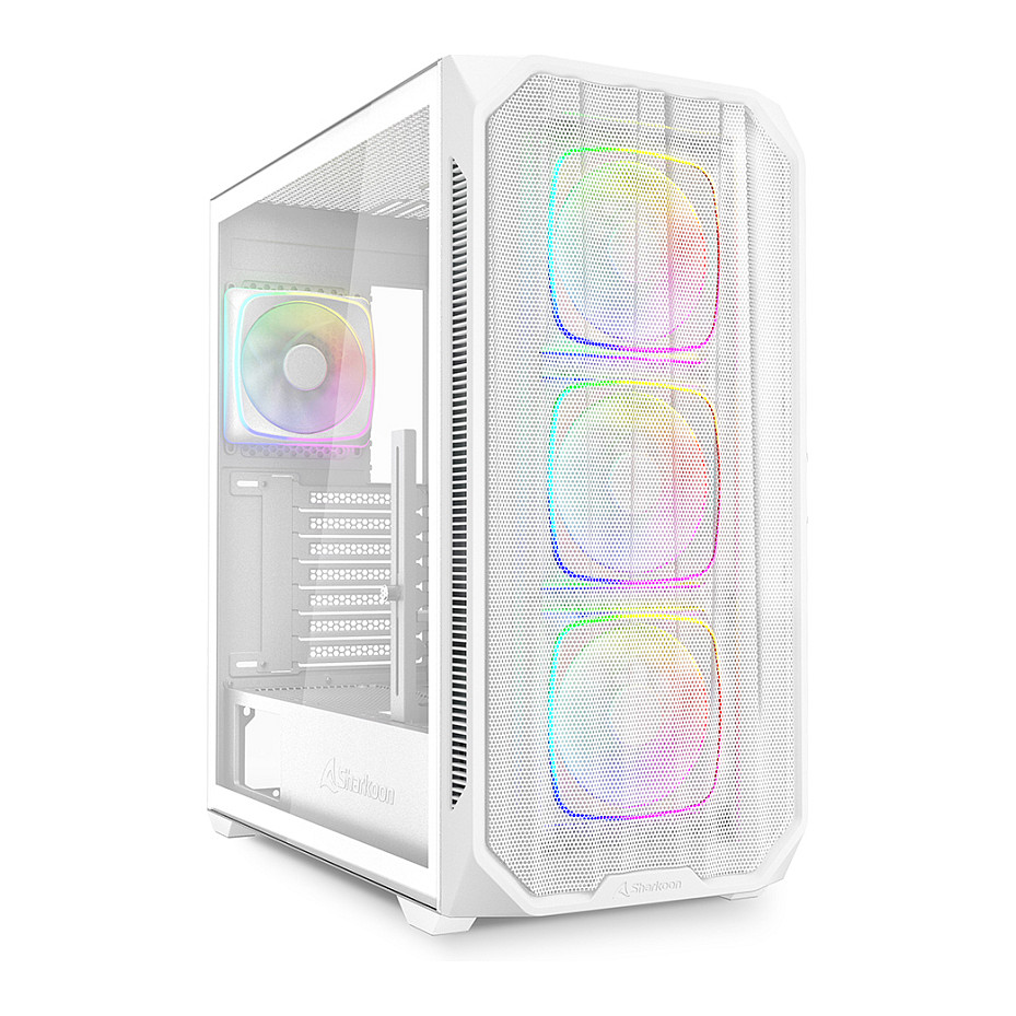 Kasë Sharkoon AK5M RGB ATX 1xMetal - Bardhë - 1