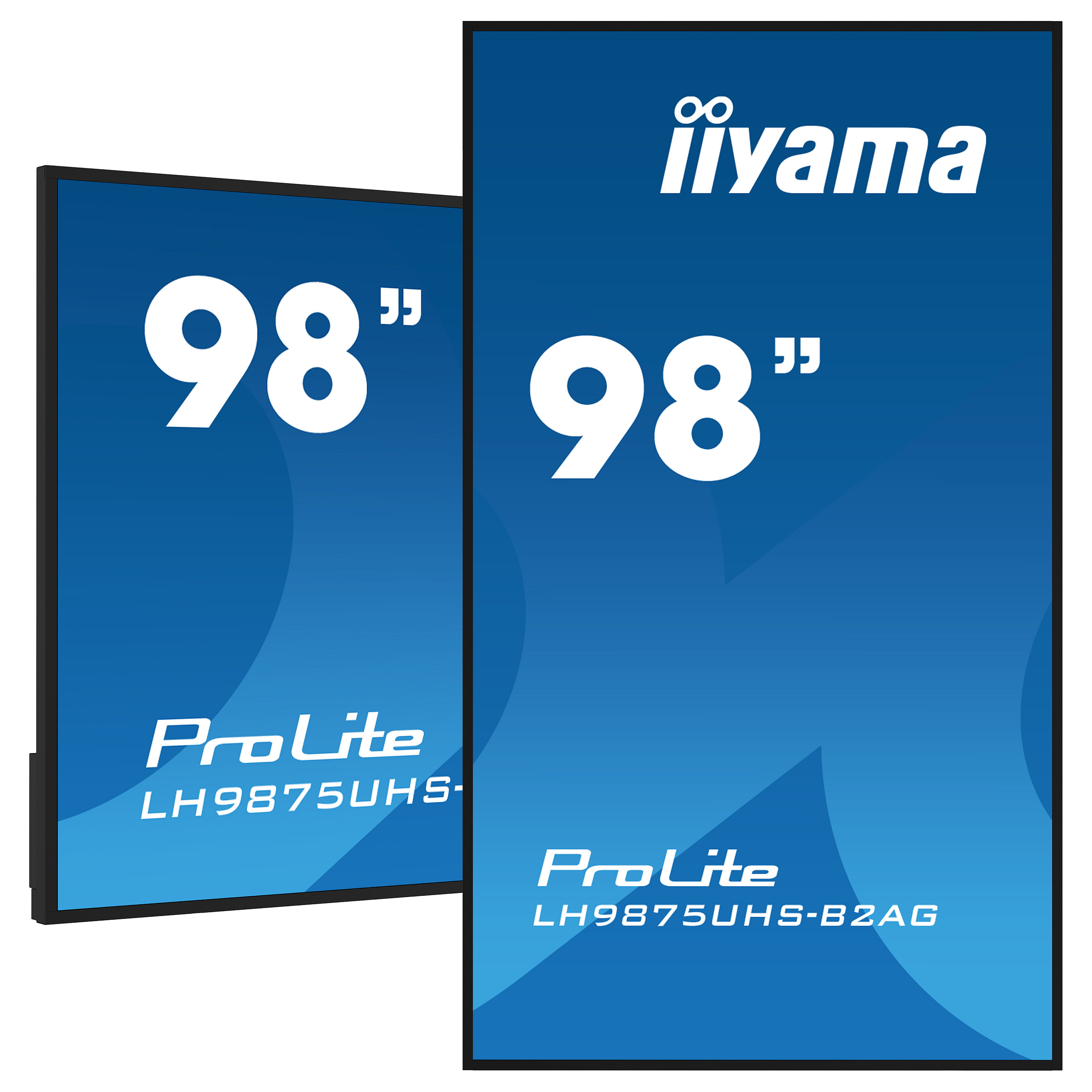 Ekran Prezantues IIYAMA LH9875UHS-B2AG / 97.5" / 4K Ultra HD IPS / LED / 60 Hz / 8 ms / HDMI+USB+DVI+DP+VGA - Zezë - 1