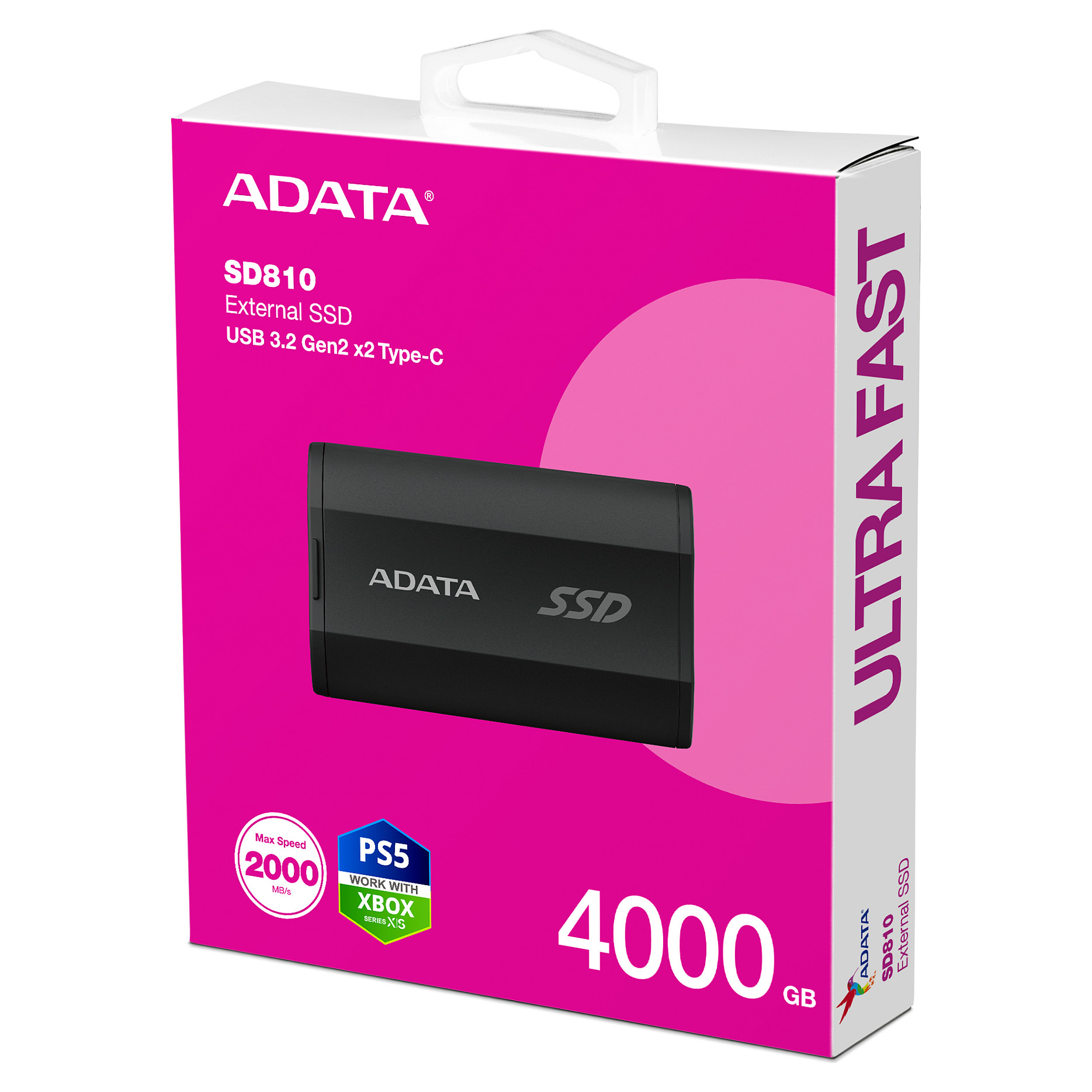 SSD të Jashtëm ADATA 4TB SD810 / USB-C 3.2 / Gen 2x2 / 20 Gbit/s - 6