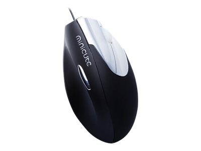 Maus me kabllo Minicute EZMouse2 / Vertikal / Optik / 1600 DPI / 4 Butona / USB - Gri/Zezë - 2