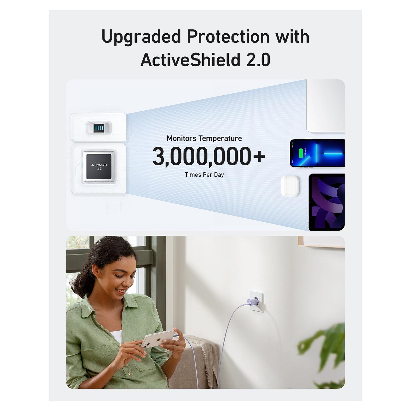 Karikues Anker 511 Nano 3, USB-C, 30W, PowerIQ 3.0, PPS - Bardhë - 5