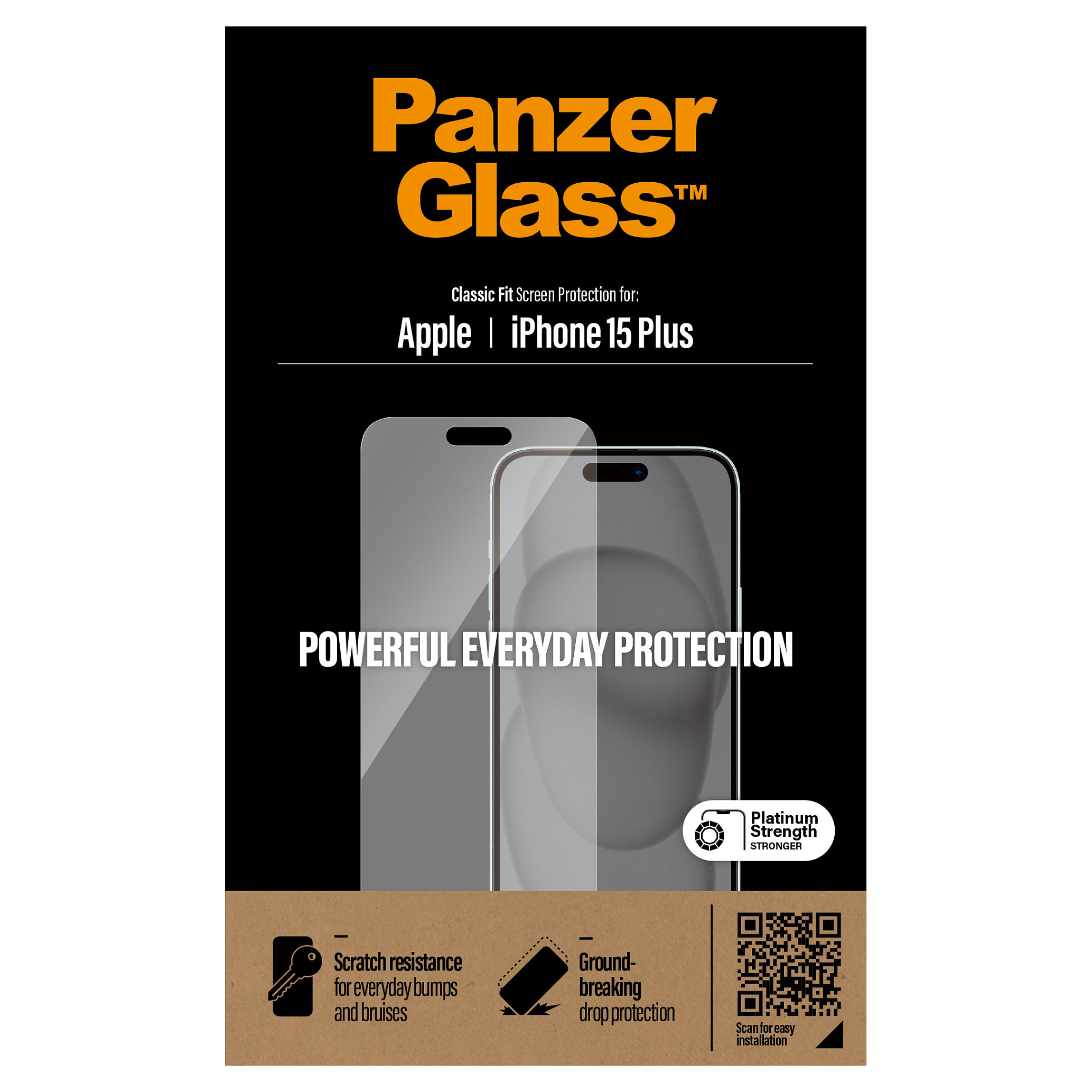 Aksesorë për telefon PanzerGlass / Screen Protector / iPhone 15 Plus / Classic Fit - 5