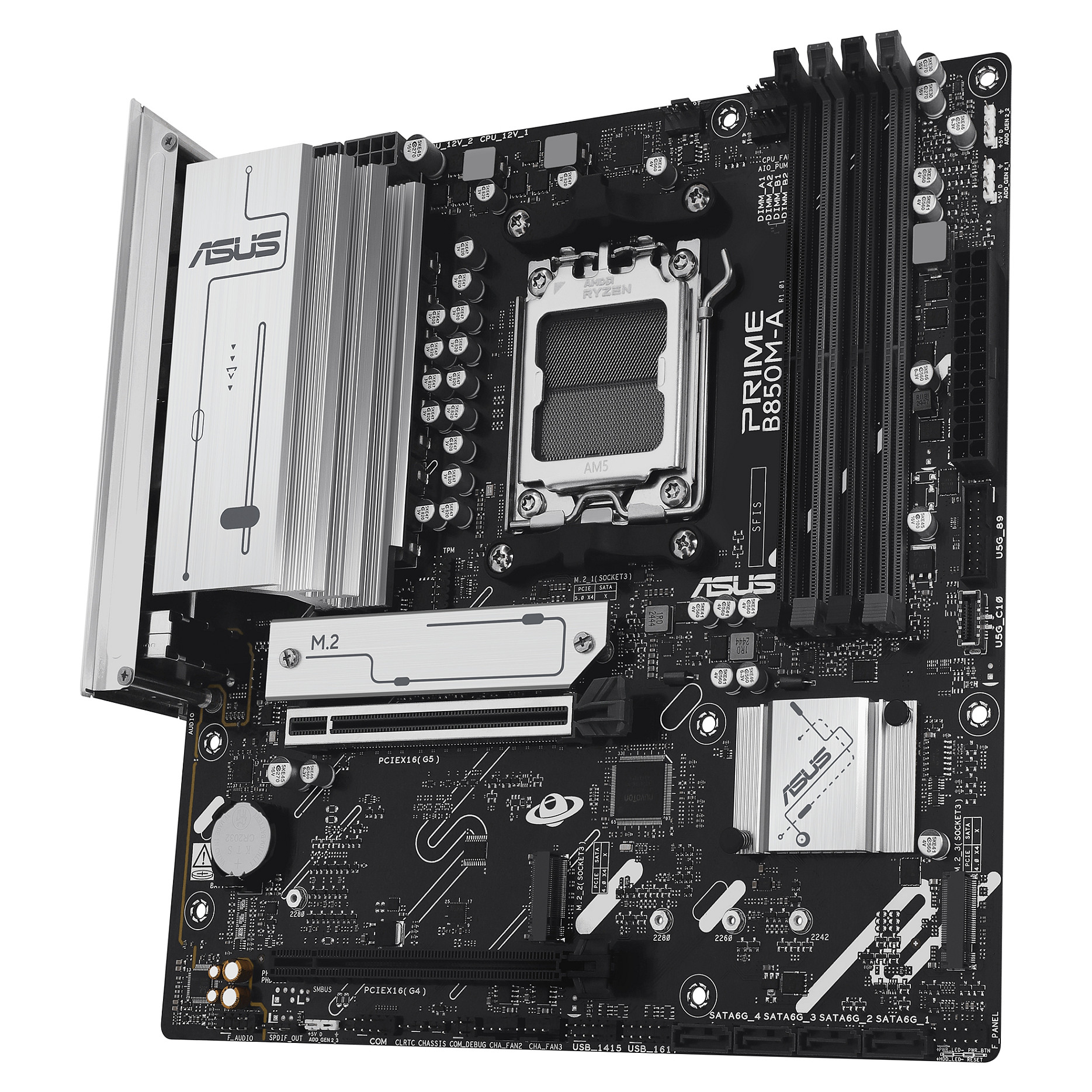 Pllakë Amë MB AMD ASUS PRIME B850M-A-CSM / AM5 / DDR5 / HDMI+DP - 5