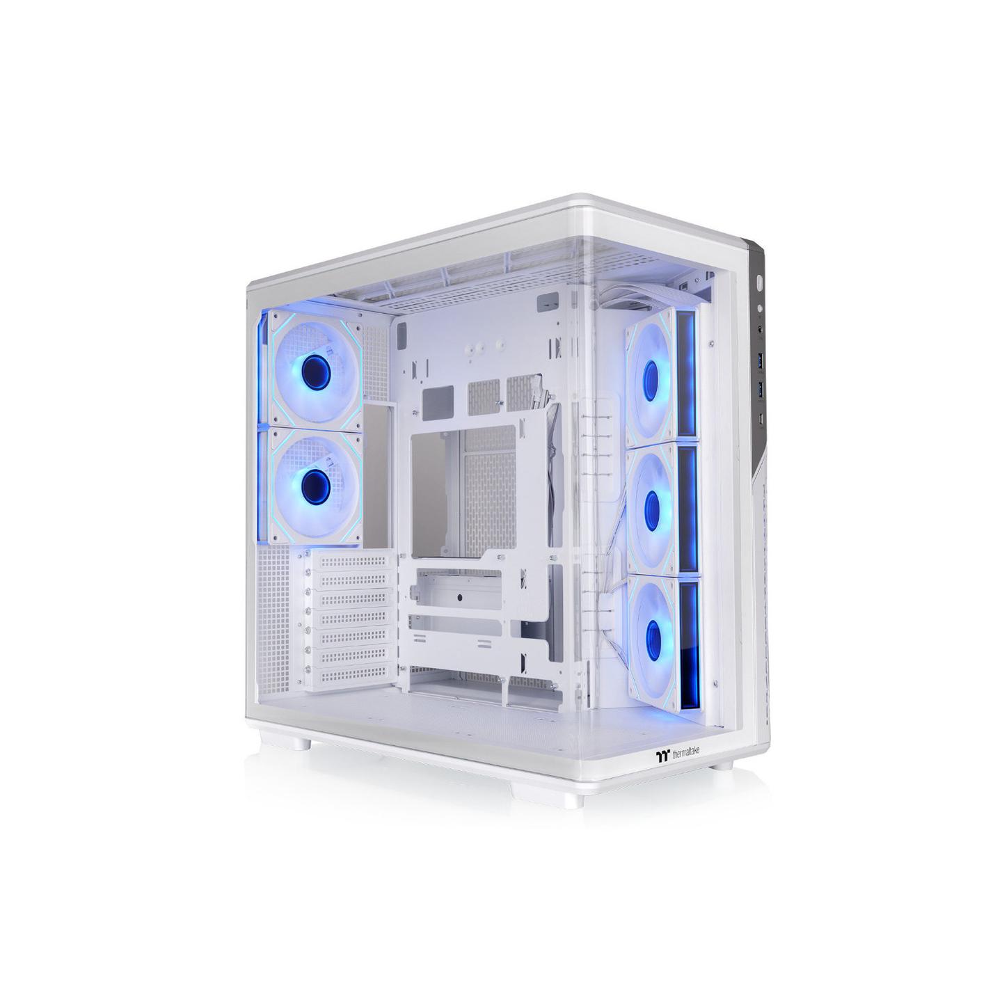 Kasë Thermaltake View 590 TG ARGB Snow, Midi Tower, ATX, xham i temperuar i lakuar, 5x 120 mm ARGB - Bardhë - 2