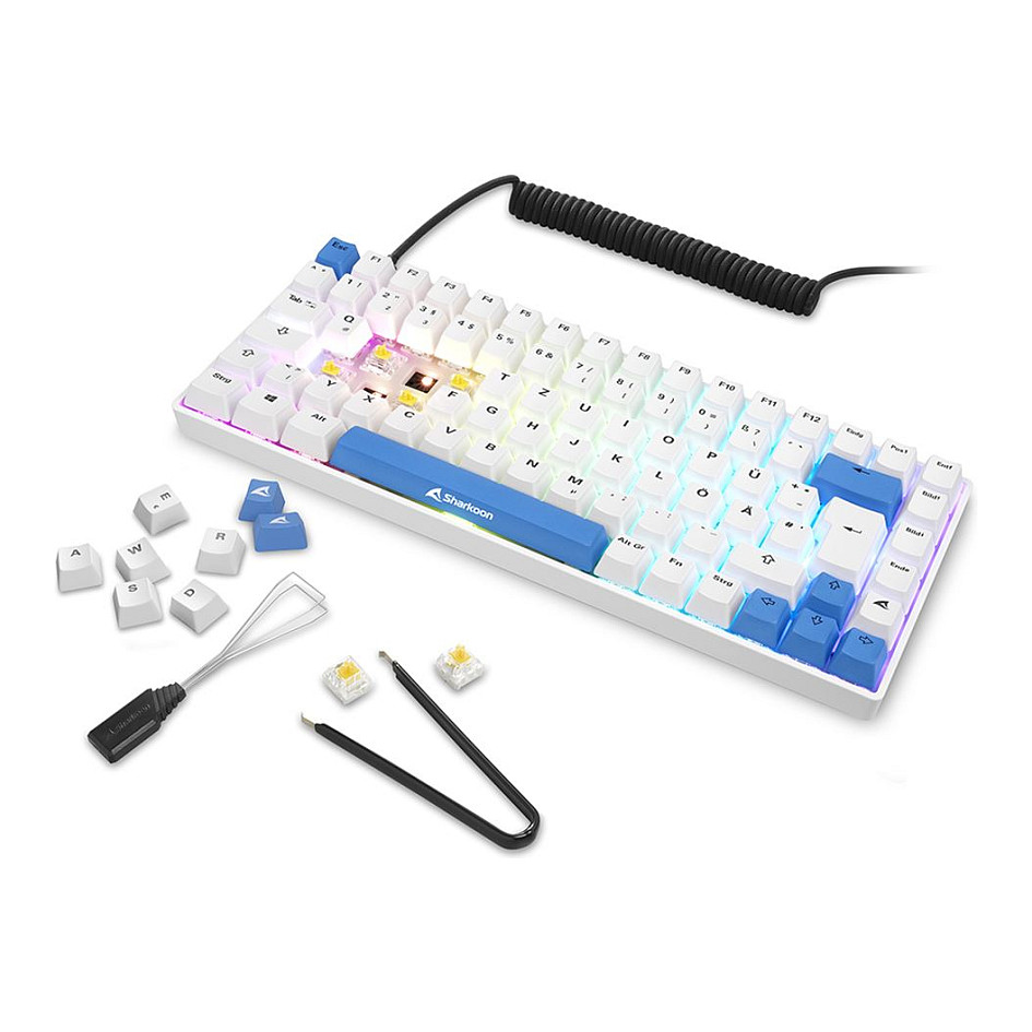 Tastierë Gaming Sharkoon SKILLER SGK50 S3 PBT Wired / QWERTZ - Bardhë - 8