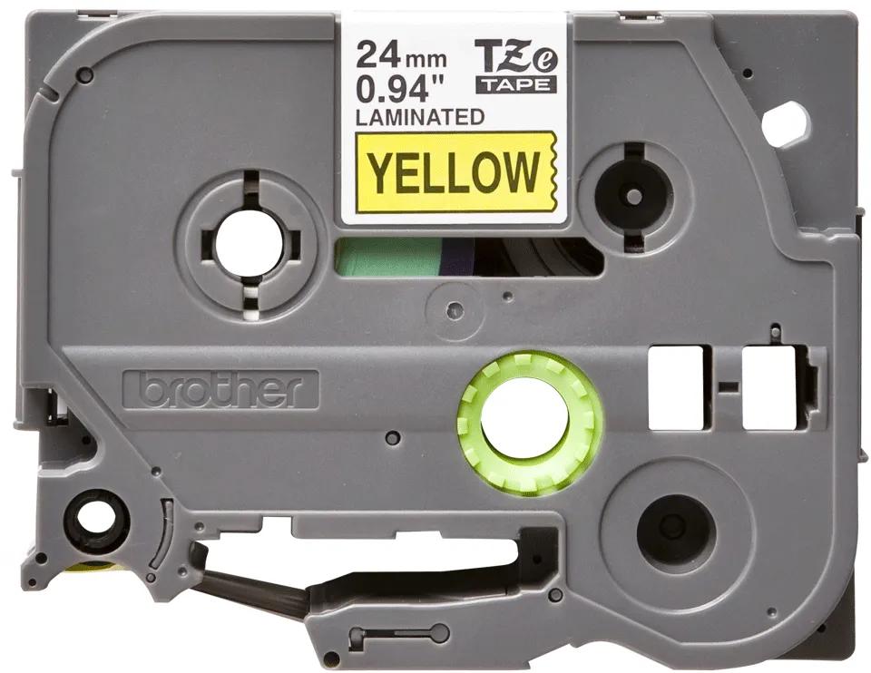 Shirit për Printer 3D Brother Colour Ribbon TZE-651 / TZE651 - Zezë mbi Verdhë - 2
