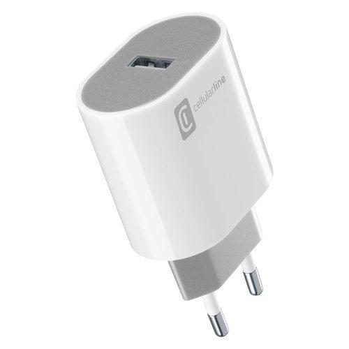 Karikues USB Cellularline / 12W / USB / 1 Portë - Bardhë - 1