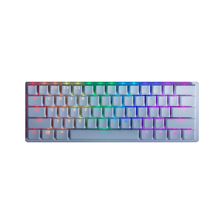 Tastierë Gaming Razer Huntsman Mini Mercury Edition / Red Switch / Wired / QWERTY / US Language – Bardhë - 1