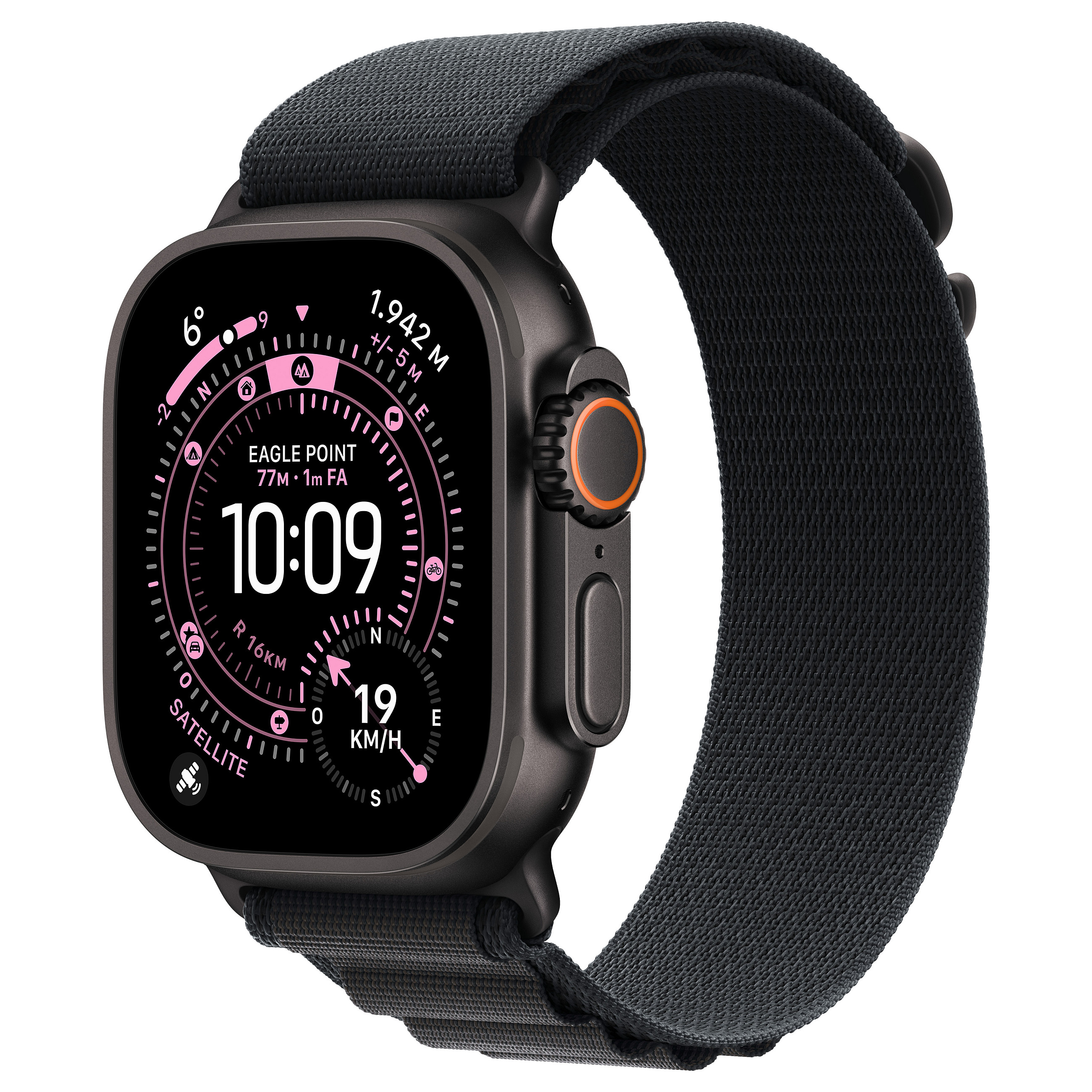 Apple Watch Ultra 3 / Cellular / 49mm / Titanium Black Case with Alpine Loop Black Band – Large - 1