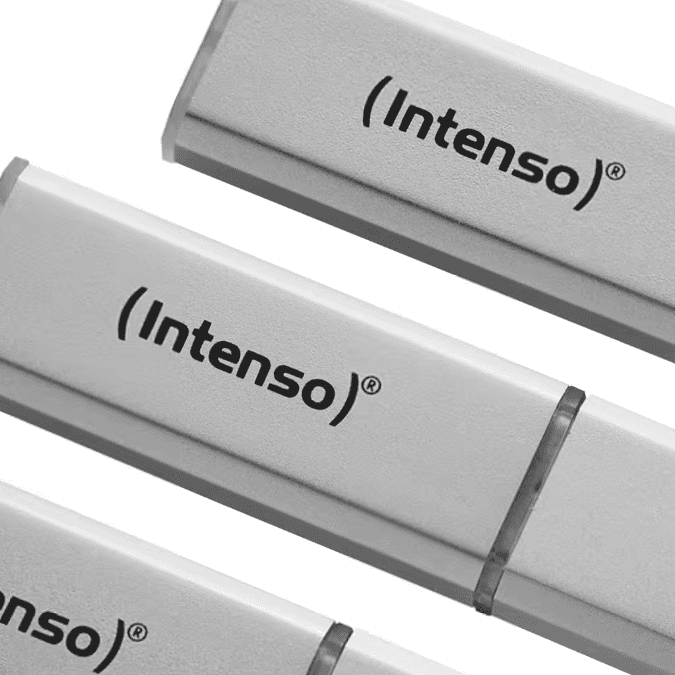 USB Flash Drive Intenso Alu Line / 3 x 16GB / USB 2.0 / 28MB/s Read 6.5MB/s Write - Argjend