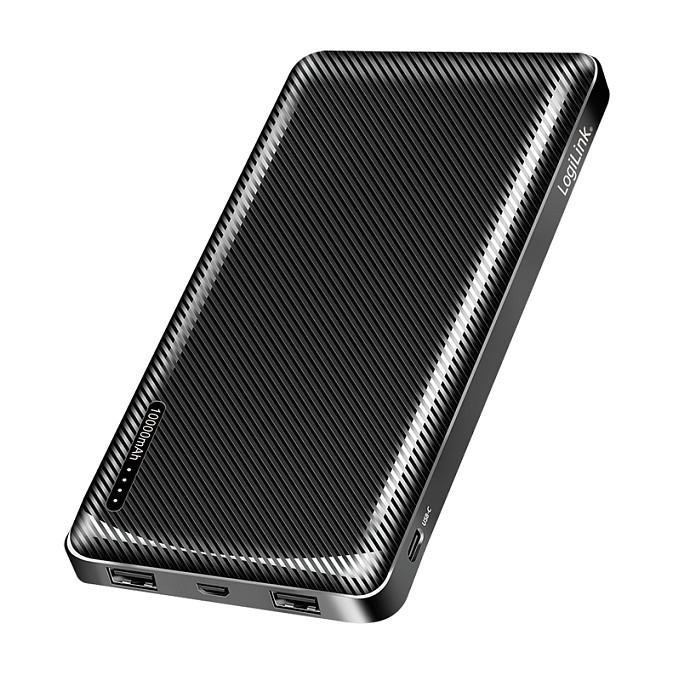 PowerBank LogiLink PA0316 / 10000mAh / 2x USB-A / USB-C / 12W / Fast Charging - Zezë