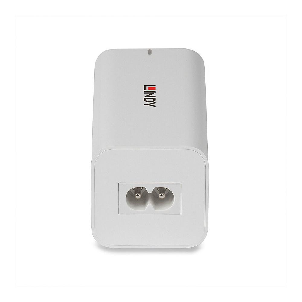 Adapter Lindy 73441 / GaN / 100W / 2x USB-A / 2x USB-C / Fast Charging / 1.5m - Bardhë - 5
