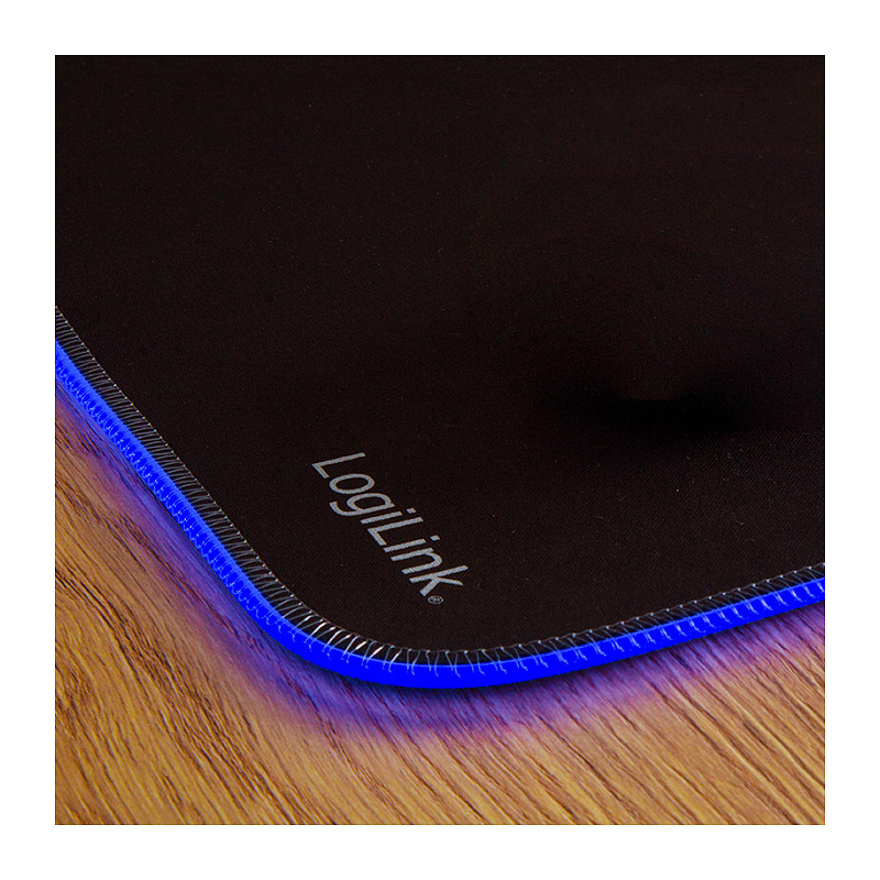 Mauspad Gaming LogiLink ID0183 / 350 x 260 x 3mm / Poliester + Gomë natyrale / RGB LED / Anti-rrëshqitës / Micro-USB - Zezë - 8