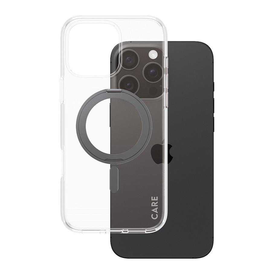 Case për Telefon CARE by PanzerGlass Feature, iPhone 16 Pro Max, Kickstand 360°, MagSafe – Transparent 