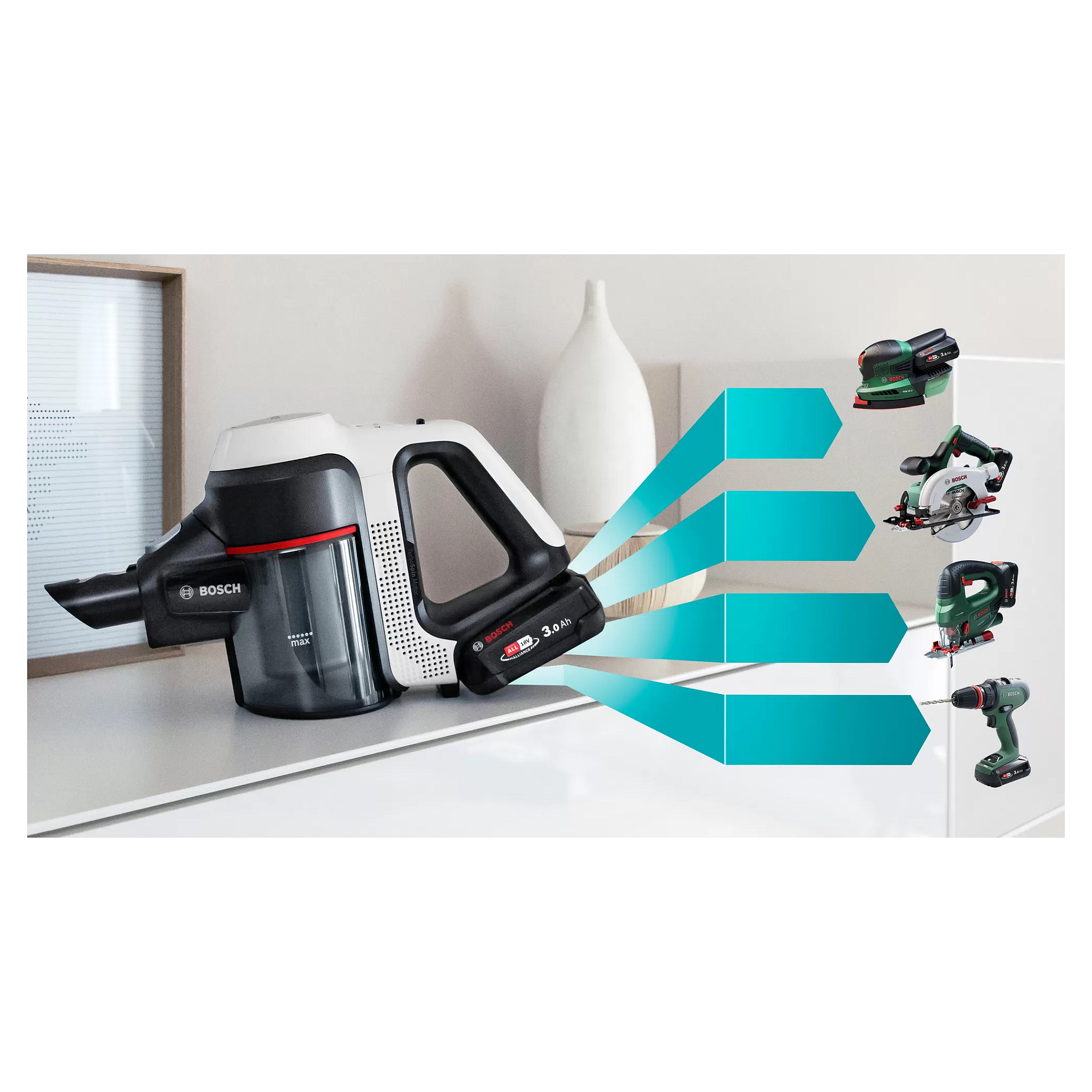 Fshesë robotike Bosch / Unlimited 7 BBS711W / Cordless Stick Vacuum Cleaner - Zezë - 8