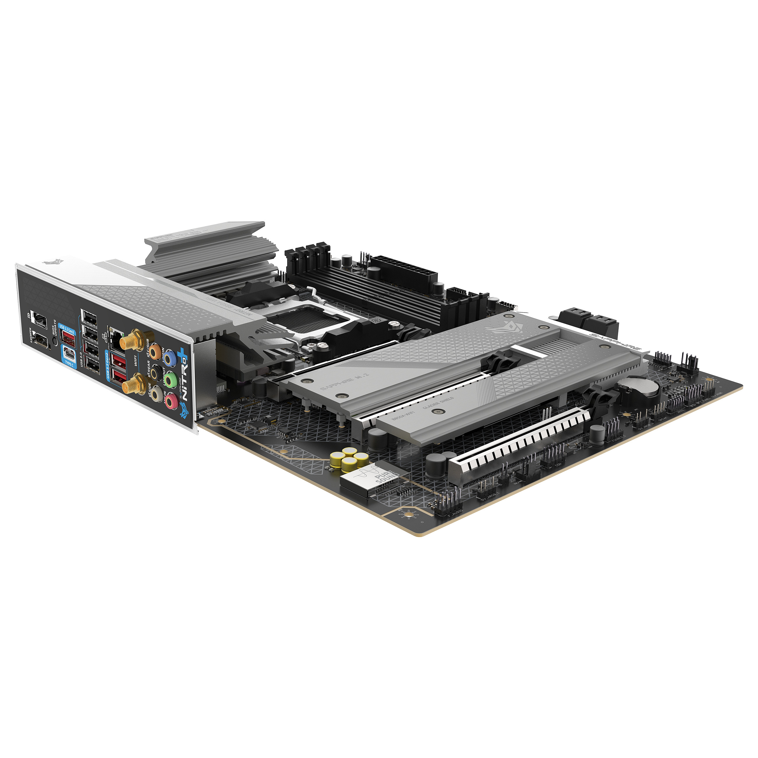 Pllakë Amë AMD AM5 SAPPHIRE NITRO+ B850A / DDR5 / ATX / HDMI+DP - 5