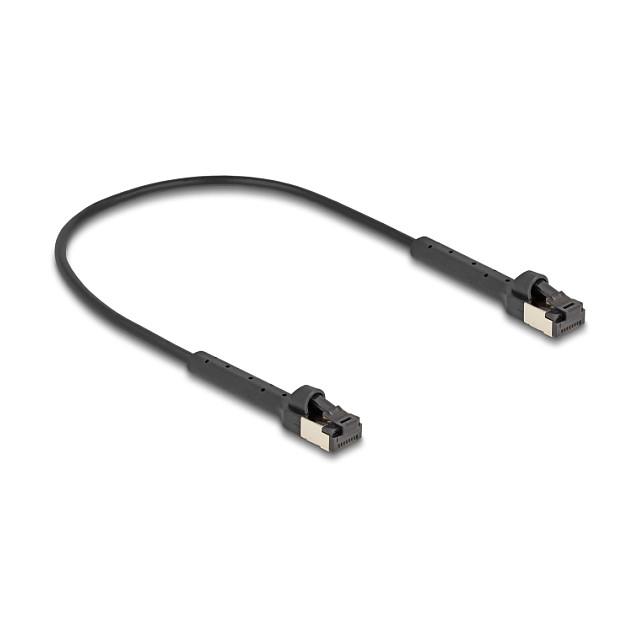 Kabllo për Rrjet DeLOCK 80932, RJ45 mashkull në RJ45 mashkull, Cat.6A, U/FTP, 0.25 m - Zezë