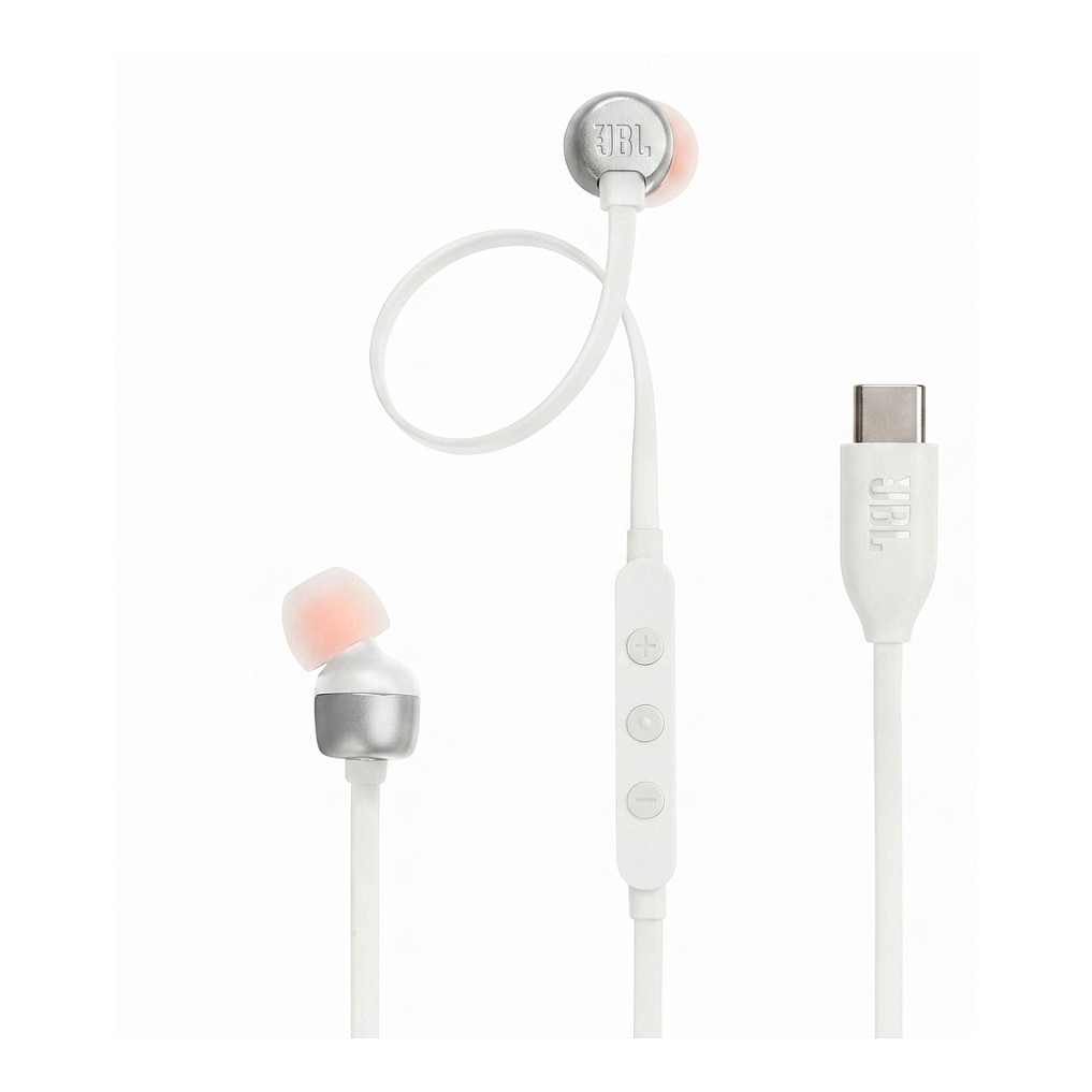 Kufje me kabllo JBL Tune 310C / USB-C / 20–40.000 Hz - Bardhë