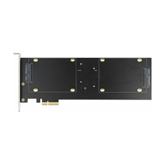 Kartë Zgjerimi PCI Express Delock 90433 / PCIe 2.0 x4 / 4x SATA 22-Pin / SATA 6Gbps / RAID 0, 1, 10, JBOD / HyperDuo - Zezë - 4