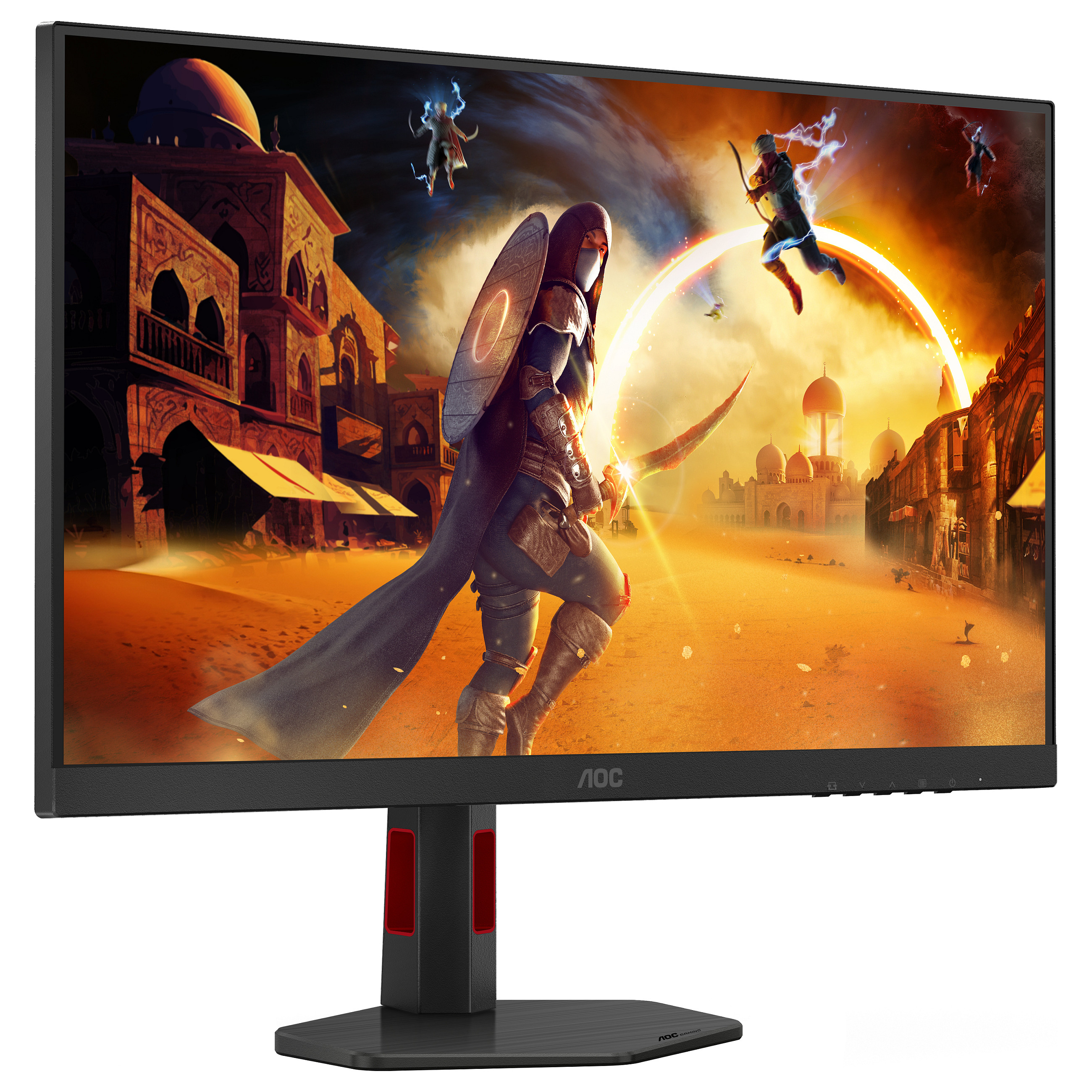 Monitor Gaming AOC Q27G4SRU / 27" / Quad HD Fast IPS / LED / 320 Hz / 0.3 ms / HDMI+USB+DP+HDCP - Zezë/Kuqe - 5