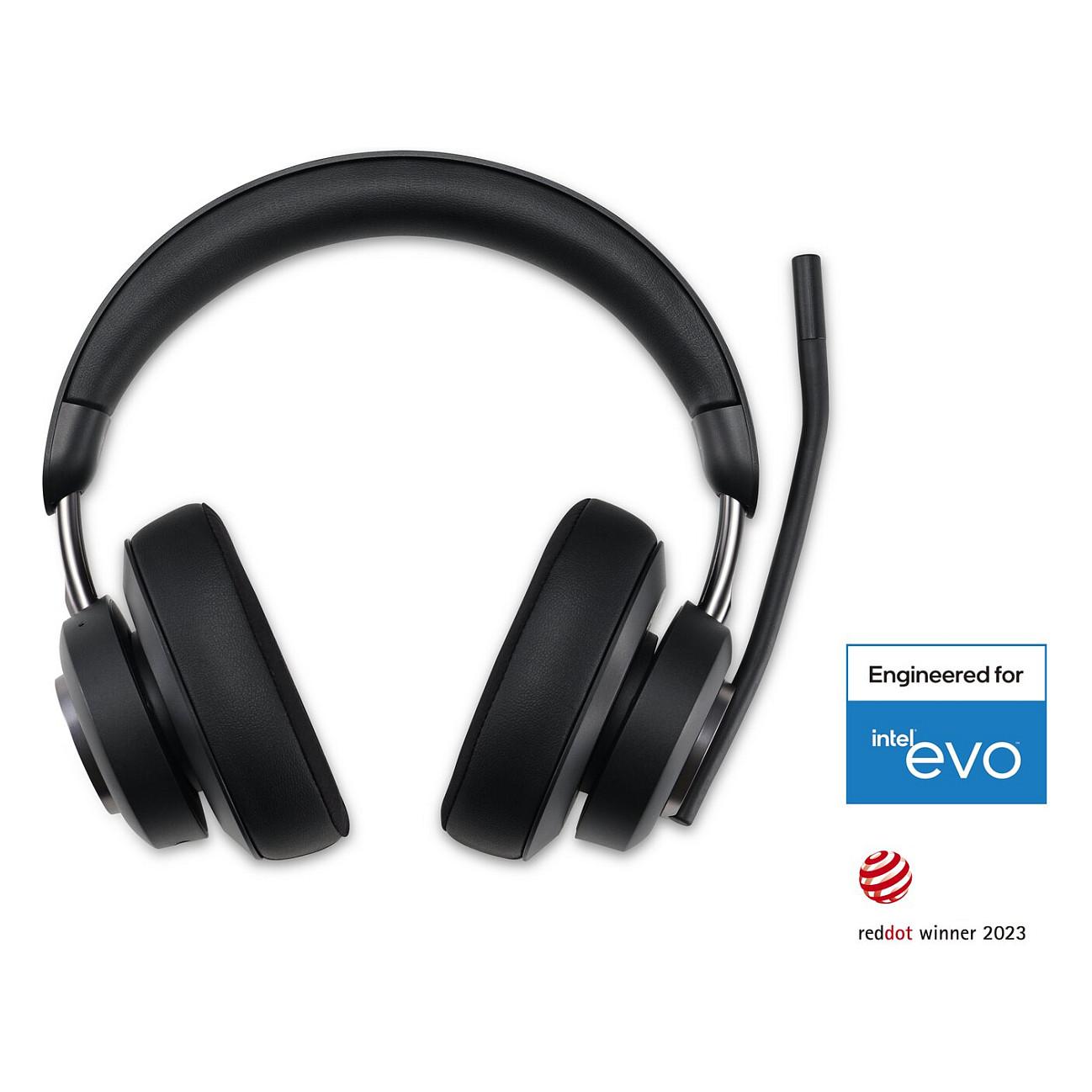 Kufje pa kabllo Kensington H3000 / Bluetooth 5.2 / Over-Ear / 40mm / Mikrofon / Noise Cancelling - Zezë - 70