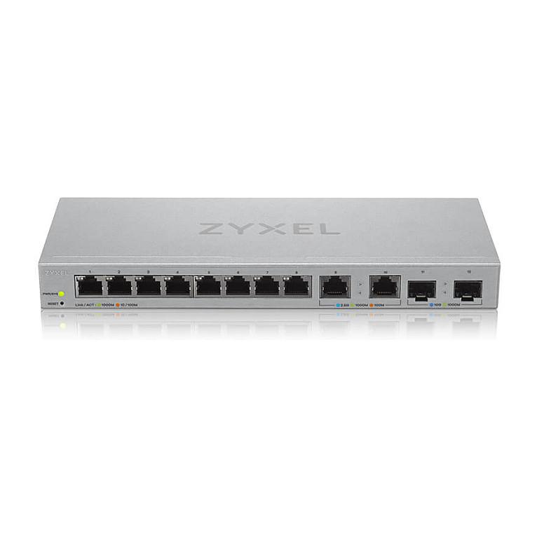Switch Zyxel XGS1210-12, 8x Gigabit RJ45, 2x 2.5G RJ45, 2x 10G SFP+, 66Gbps, Web Managed, VLAN, QoS - Hiri - 5
