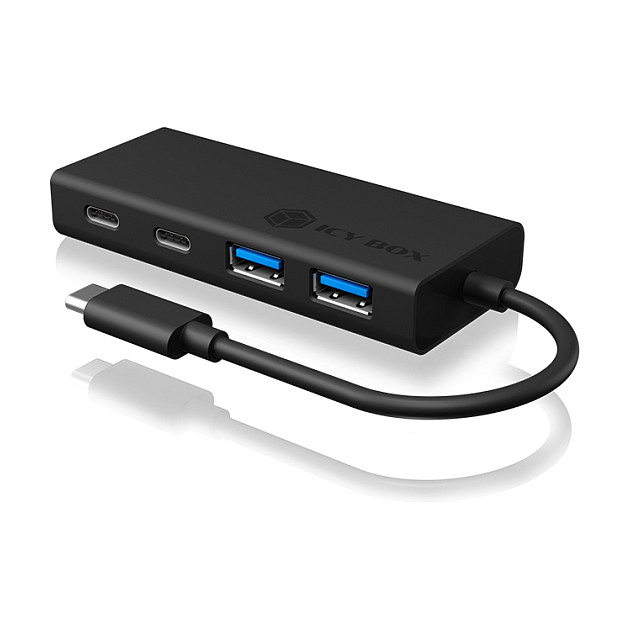USB HUB 5Port ICY BOX 2xUSB3.0 2xUSB-C 1xUSB Power Delivery 60W SuperSpeed passiv- Zezë - 2