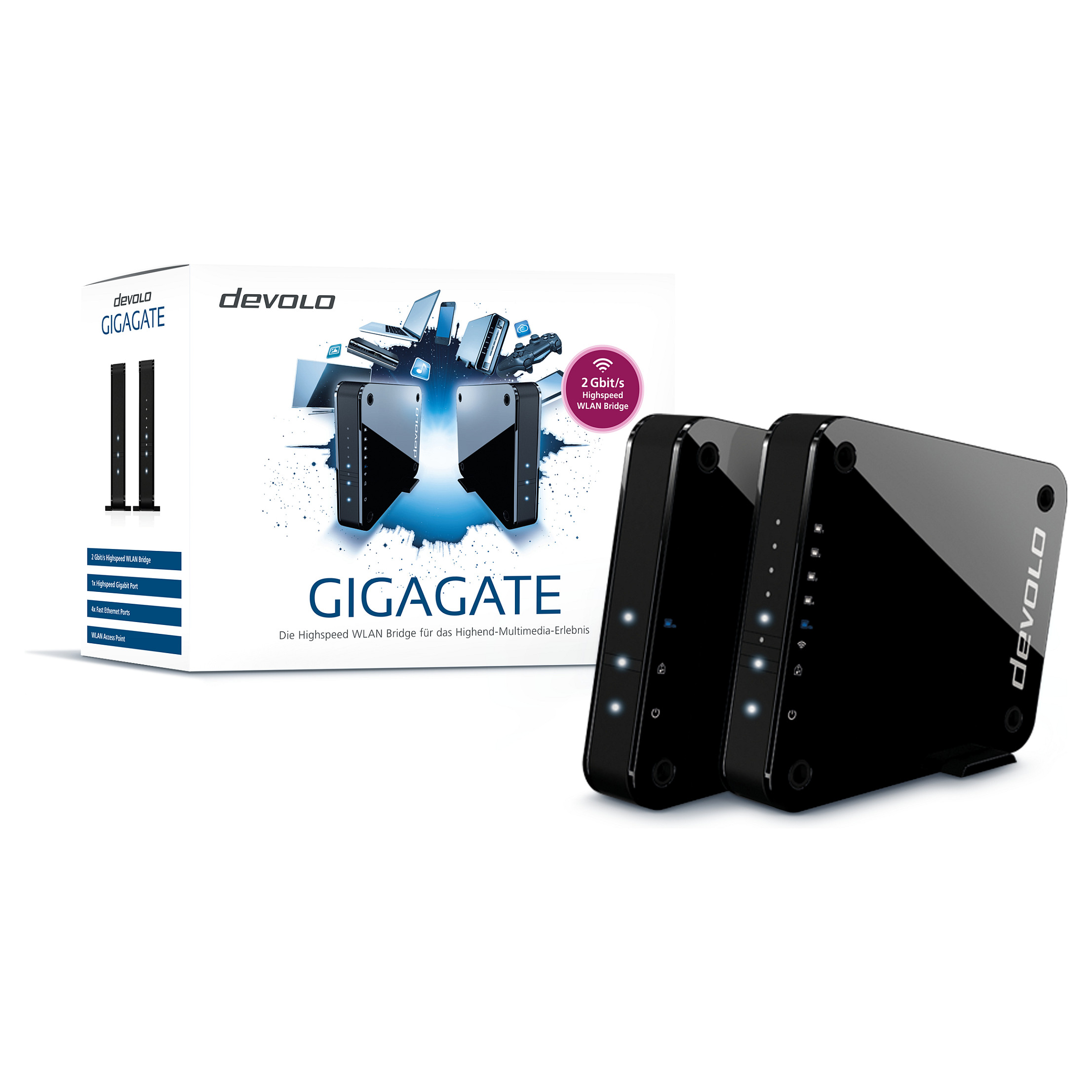 Devolo GigaGate Starter Kit / Wireless Bridge / High-Speed WLAN / AC1733 + 300Mbps / 2-Piece - 4