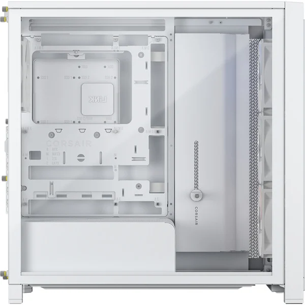 Kasë PC Corsair FRAME 4000X RS / Mid Tower / E-ATX / 4x 120mm RS Fan / Tempered Glass / RGB Front / 360mm Radiator - Bardhë - 3