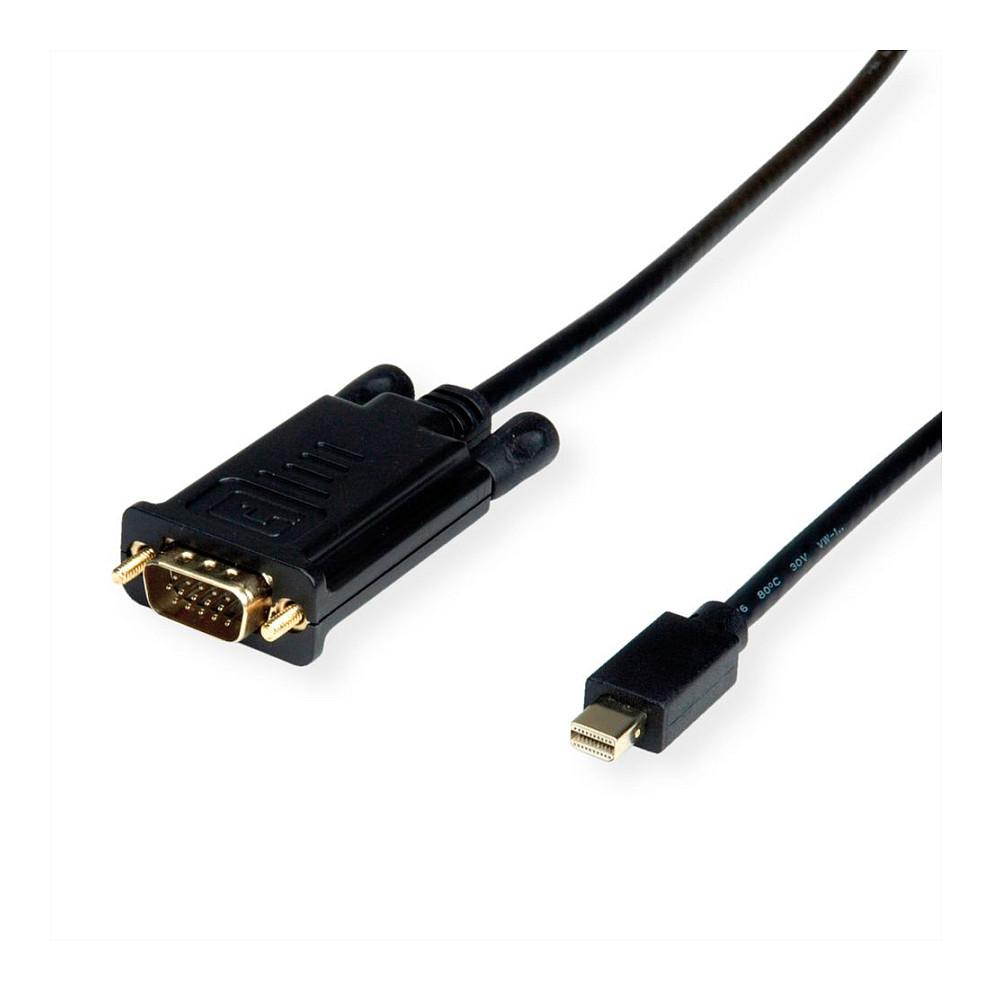 Kabllo Mini DisplayPort VALUE 11.99.5807 / Mini DisplayPort në VGA / 2m / 60Hz - Zezë