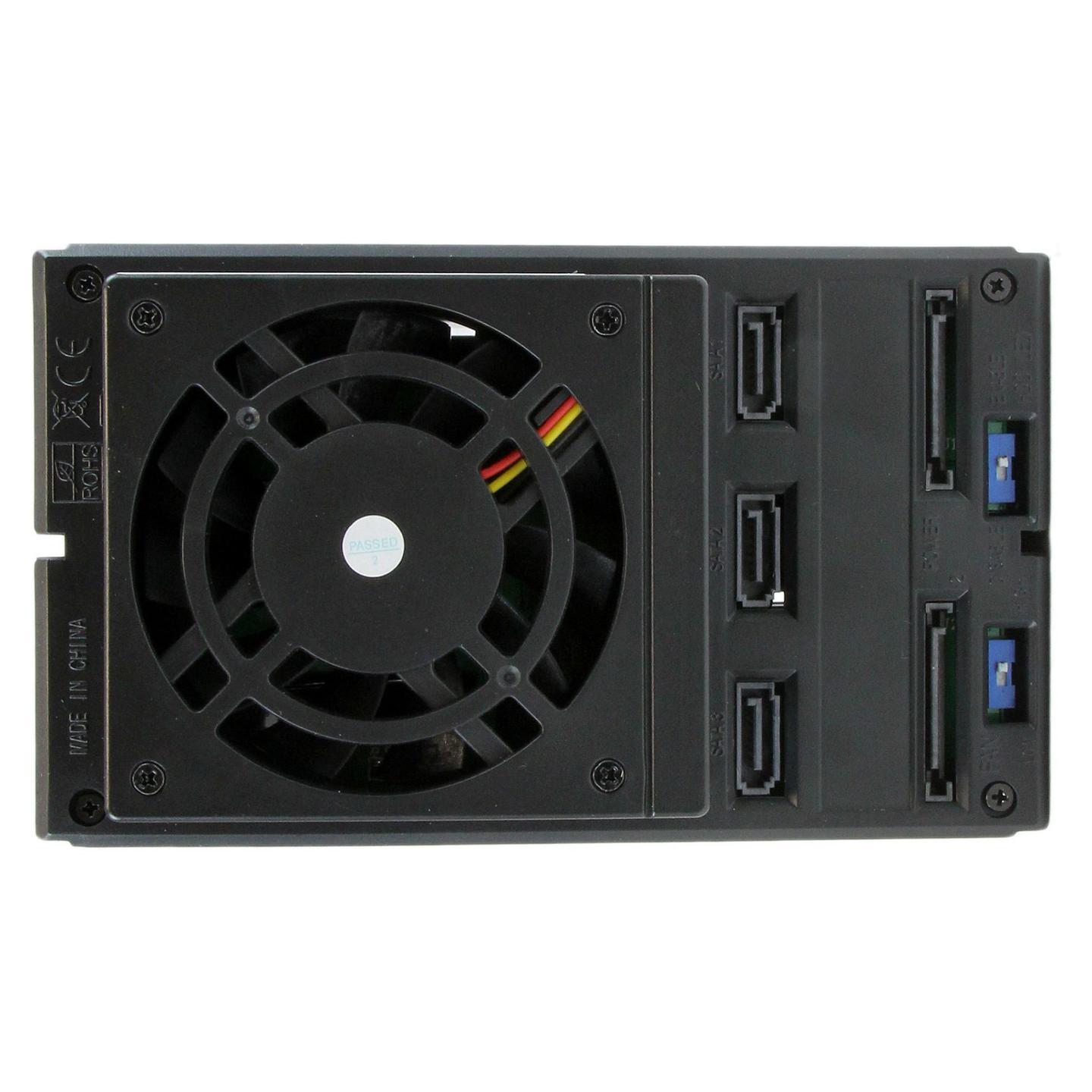 Kontroller për HDD StarTech.com HSB3SATSASBA, 3x 3.5", SATA III, SAS II, Hot-Swap, 6 Gbit/s, Ventilator, Alumin – Zezë - 4