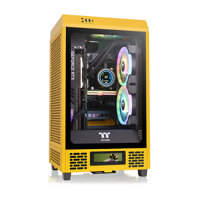 Kasë Mini Thermaltake The Tower 200 TG – Verdhë - 2