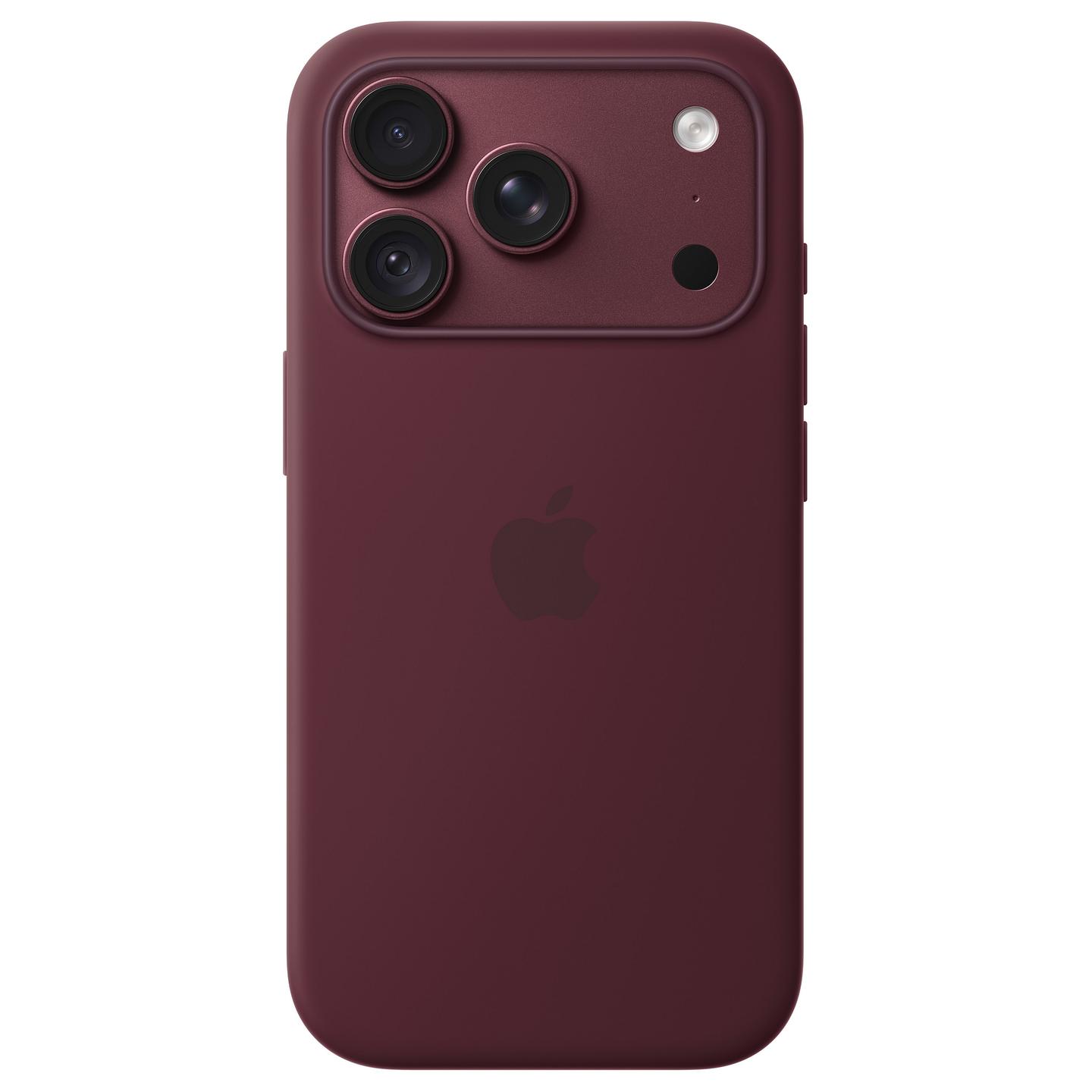 Case për Telefon Apple Silikon, MagSafe, iPhone 18 Pro - Burgundy
