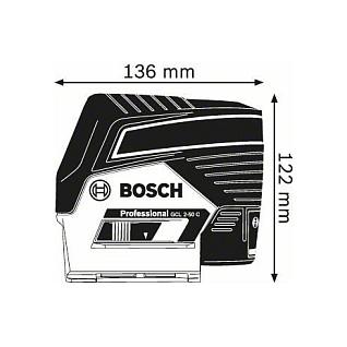 Laser Kombinues Bosch Professional GCL 2-50 C, 2 Vija, 2 Pika, 20m, 50m me Marrës, ±0.3mm/m - Blu/Zezë - 5