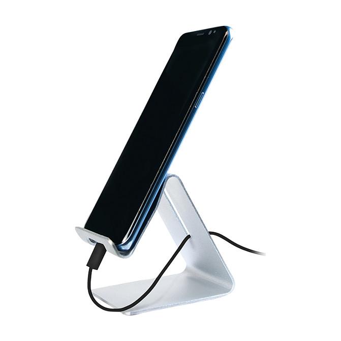 Mbajtëse për telefon LogiLink AA0122 / Smartphone & Tablet / Aluminium / 2 kënde shikimi – Argjend - 8