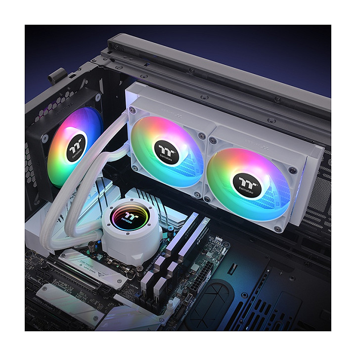 Ftohës për Procesor Liquid Cooler Thermaltake TH240 V2 ARGB Sync Snow Edition All‑In‑One - 6