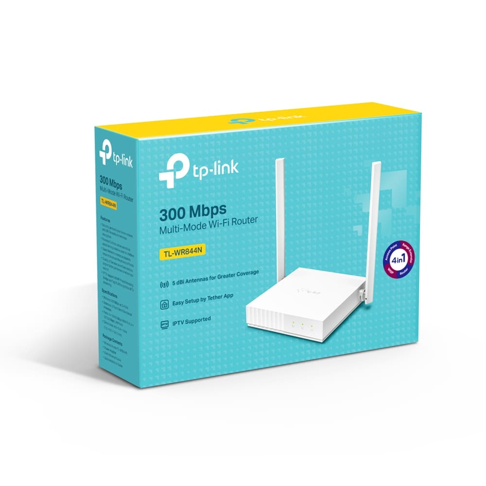 TP-Link TL-WR844N / 300 Mbps / Two antennas / Multi-Mode 4 in 1 / IPv6 / I bardhë - 2