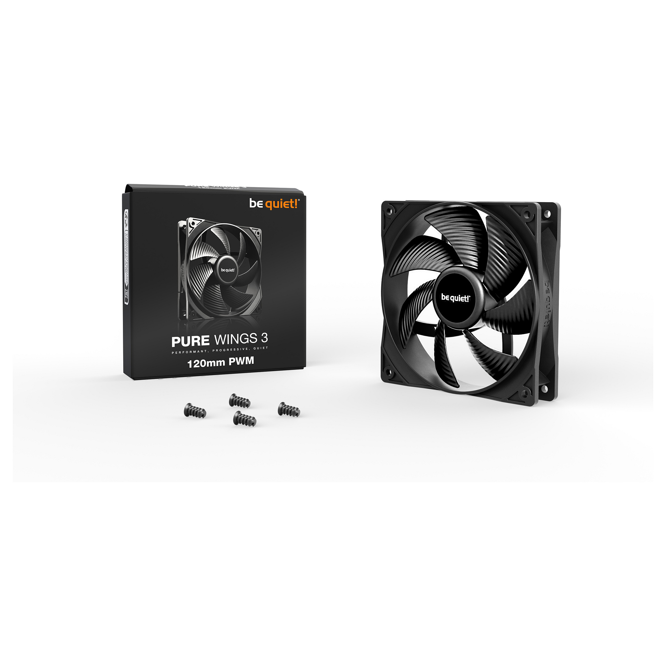 Ftohës për Kasë 120mm be quiet! Pure Wings 3 PWM – Zezë - 3
