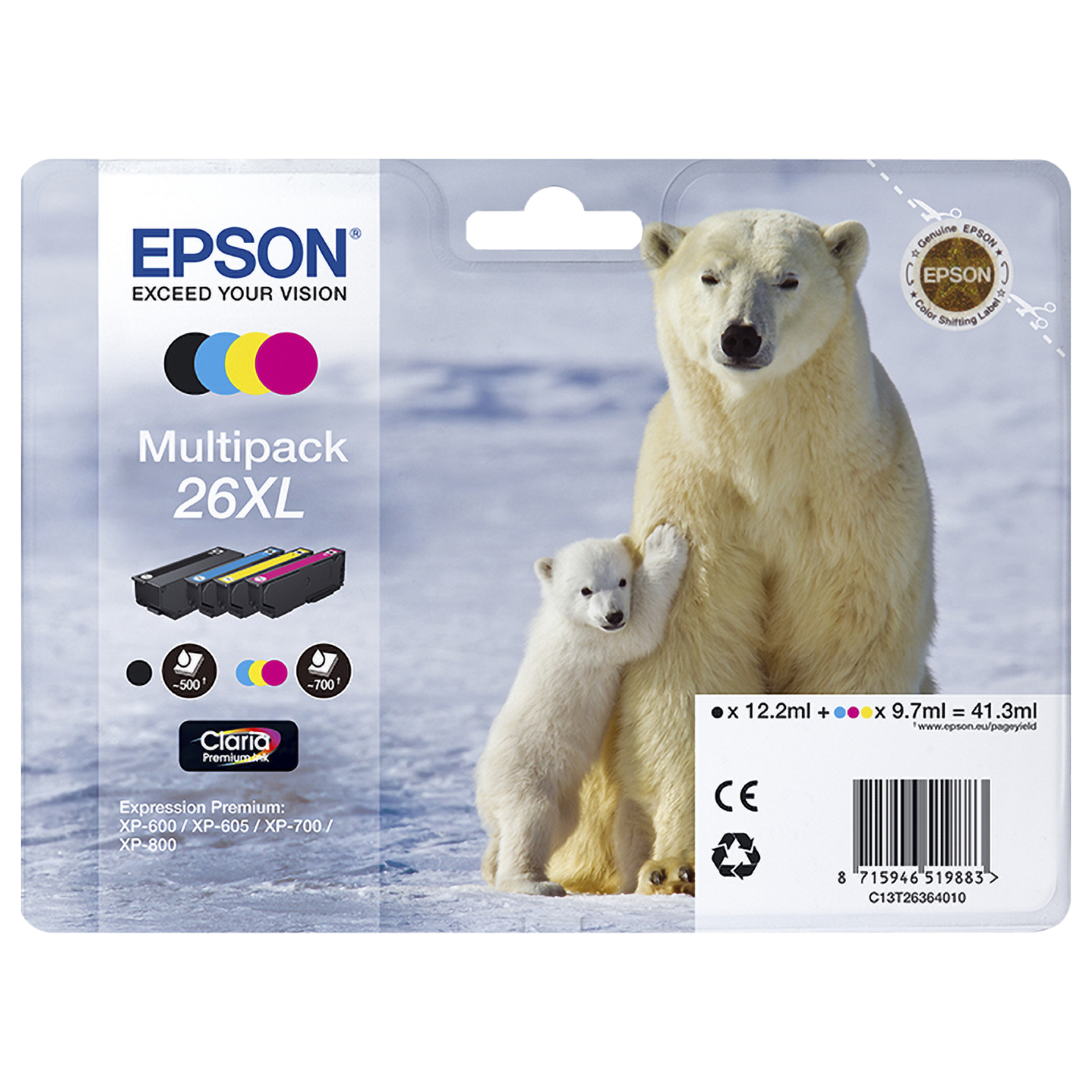 INK Epson T2616 Multipack #26 – Blu / Rozë /Verdhë / Zezë - 3
