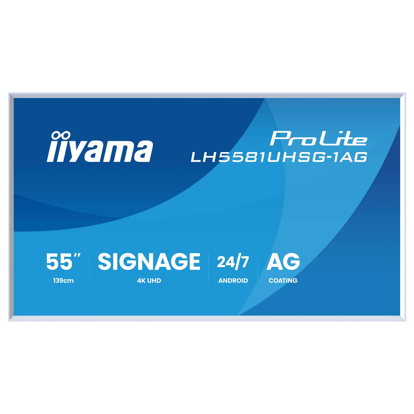 Digital Signage iiyama ProLite LH5581UHSG-1AG, 54.6", 4K UHD, VA, 4GB, 32GB, HDMI, USB - Zezë - 2