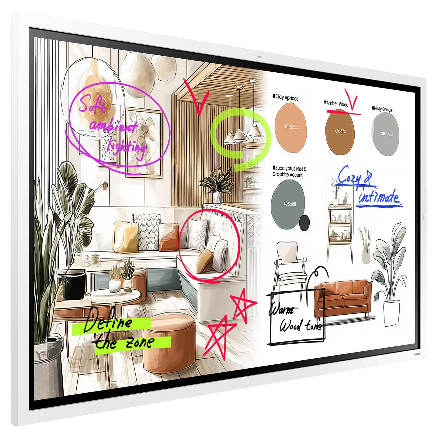 Interaktiv (Smart Board) Samsung Flip WM55FX, 55", 4K UHD VA, Touch, 8GB, 64GB, 2× HDMI, 3× USB-A - Hiri/Bardhë - 2