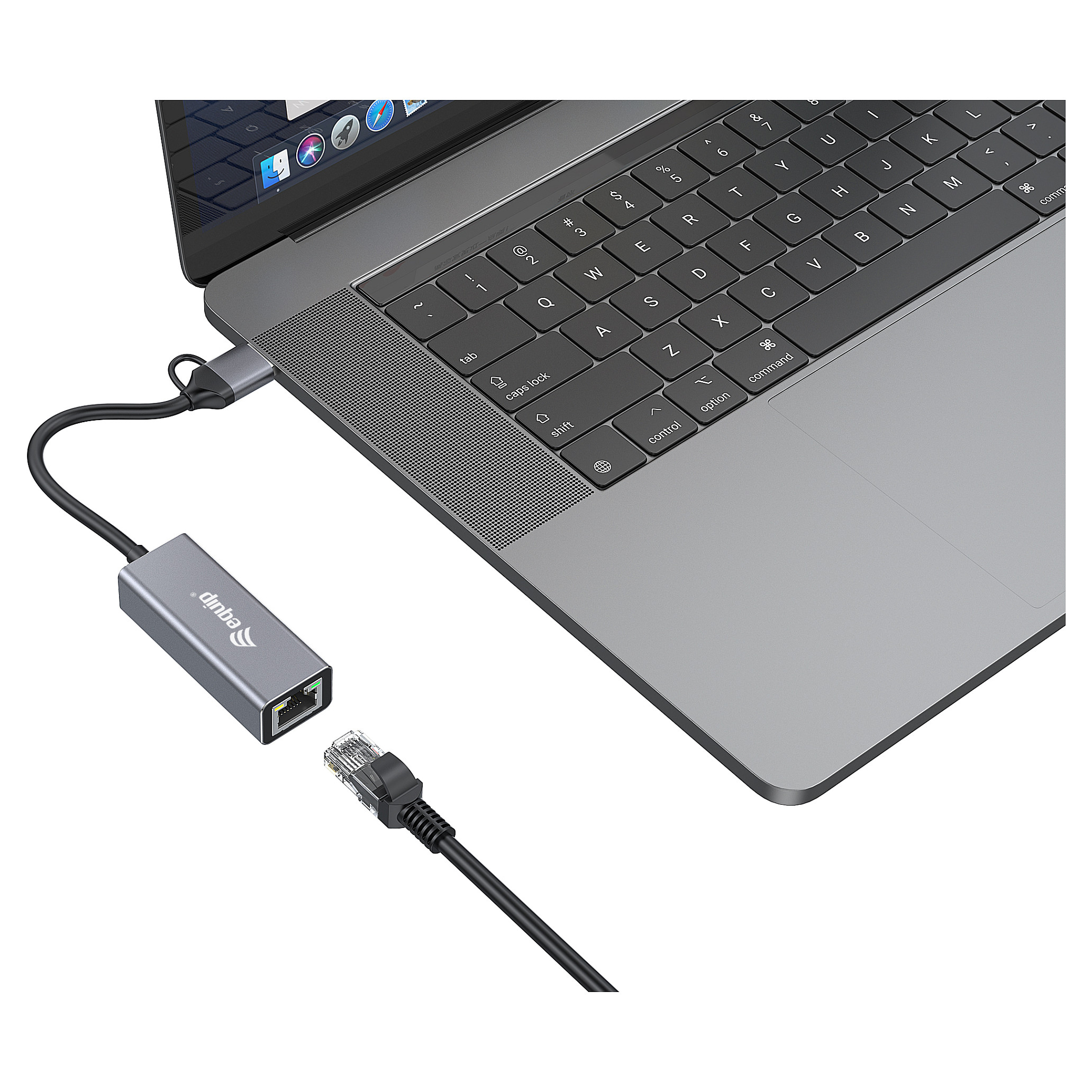 Adapter USB-C / Equip / LAN 2.5Gbps + USB-A - Gri - 4