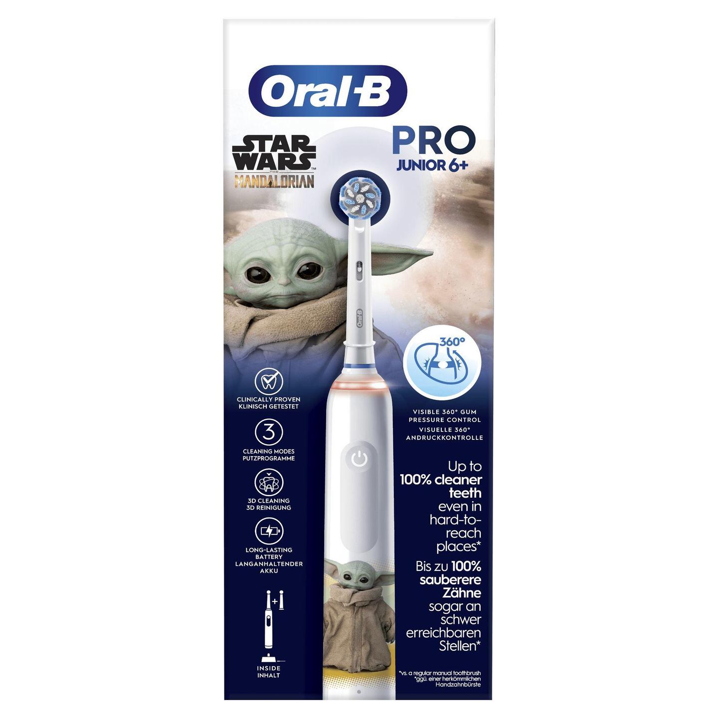 Furçë dhëmbësh elektrike Oral-B Pro Junior Star Wars 6+ / 2 Modalitete / Sensor Presioni – Bardhë/Mix - 1