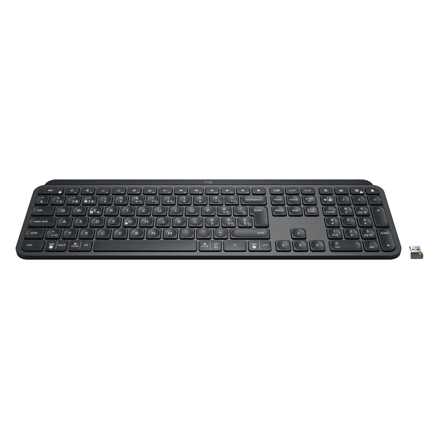 Tastierë pa Kabllo Logitech MX Keys for Business / 920-010246 / QWERTZ CH / 108 Taste / Bluetooth / Logi Bolt / Ndriçim - Gri - 6