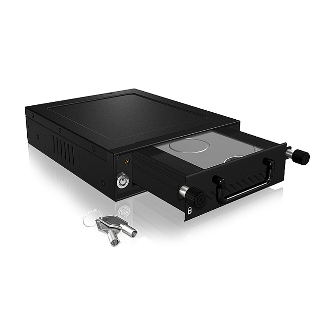 Rack për HDD/SSD ICY BOX IB-148SSK-B / 2.5"+3.5" / SATA III+SAS II / 5.25" / Hot Swap - Zezë - 10