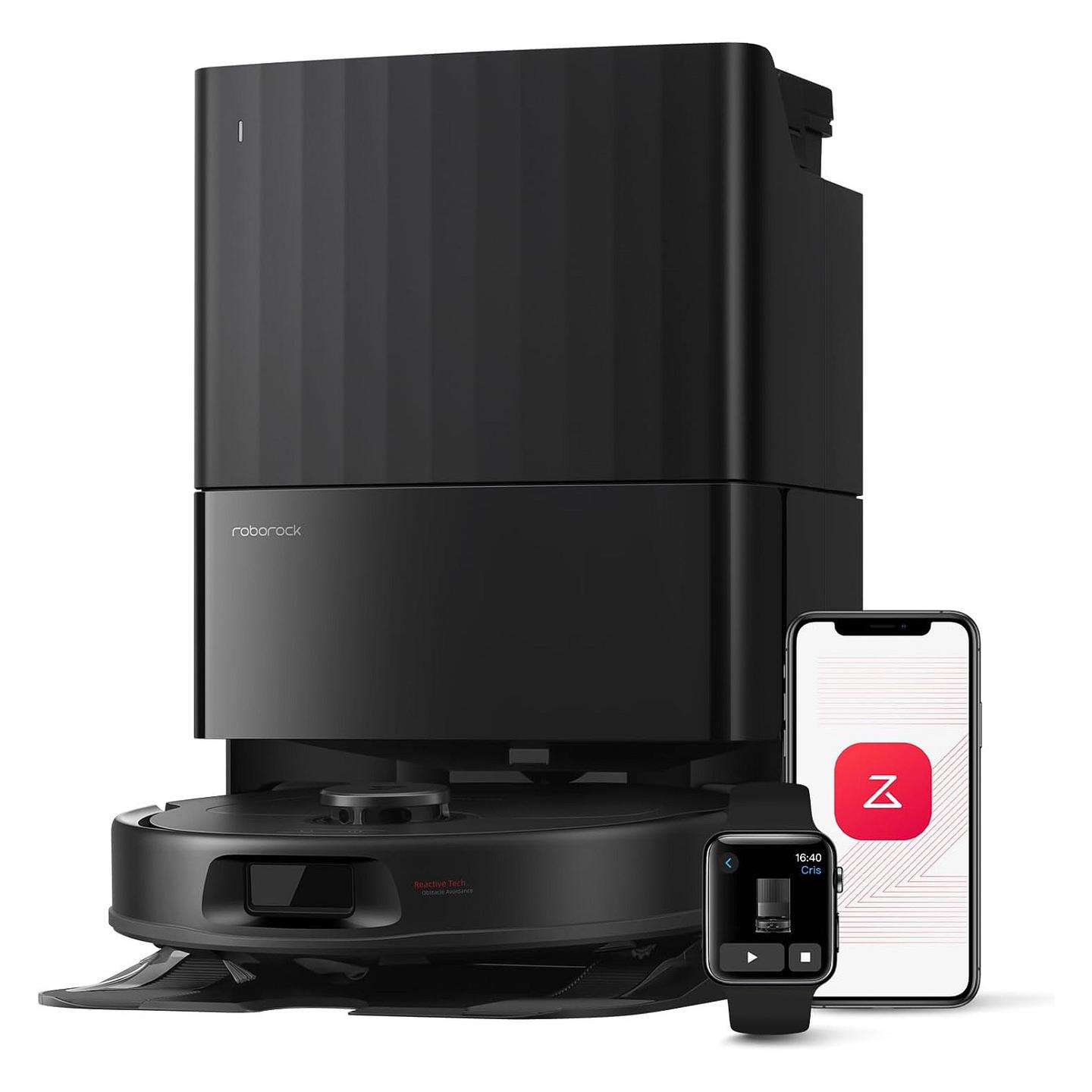 Fshesë Robotike Roborock QR 598, 8000Pa, 5200mAh, LDS, LiDAR, Aspirim dhe Larje, 180 Min - Zezë
